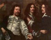 William Dobson The Painter with Sir Charles Cottrell and Sir Balthasar Gerbier by William Dobson oil painting picture wholesale